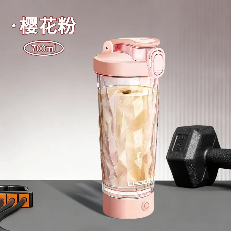 Copo Misturador Elétrico Premium para Proteínas, Portátil, Recarregável via USB, para Shakes de Proteína, Copo para Esportes e Fitness